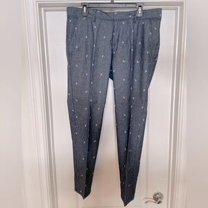 Liz Claiborne pants size US 12- denim twill with little white nautical anchors